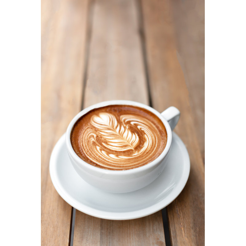 Cappuccino With Latte Art by Yulia Lisitsa - Wrapped Canvas Print, 46cm H x 30cm W x 3.8cm D