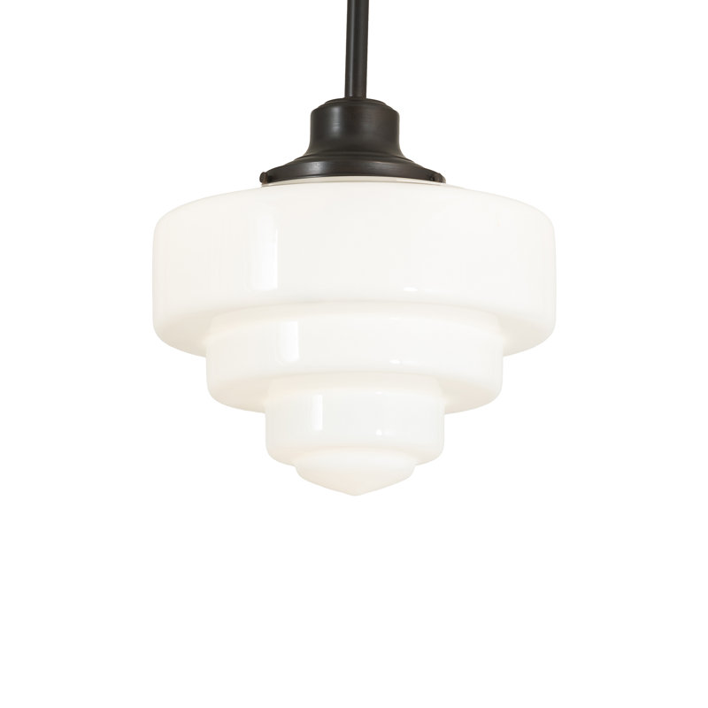 13" Wide Revival Schoolhouse Tiered Globe Pendant