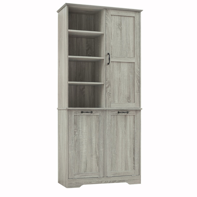 Bathroom Storage Cabinet with Doors, Oak