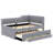 Full Size Upholstered Daybed With Trundle And Three Drawers-668222374