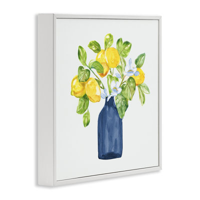«Lemon Branches», art de la giclée bleue encadrée par Nan