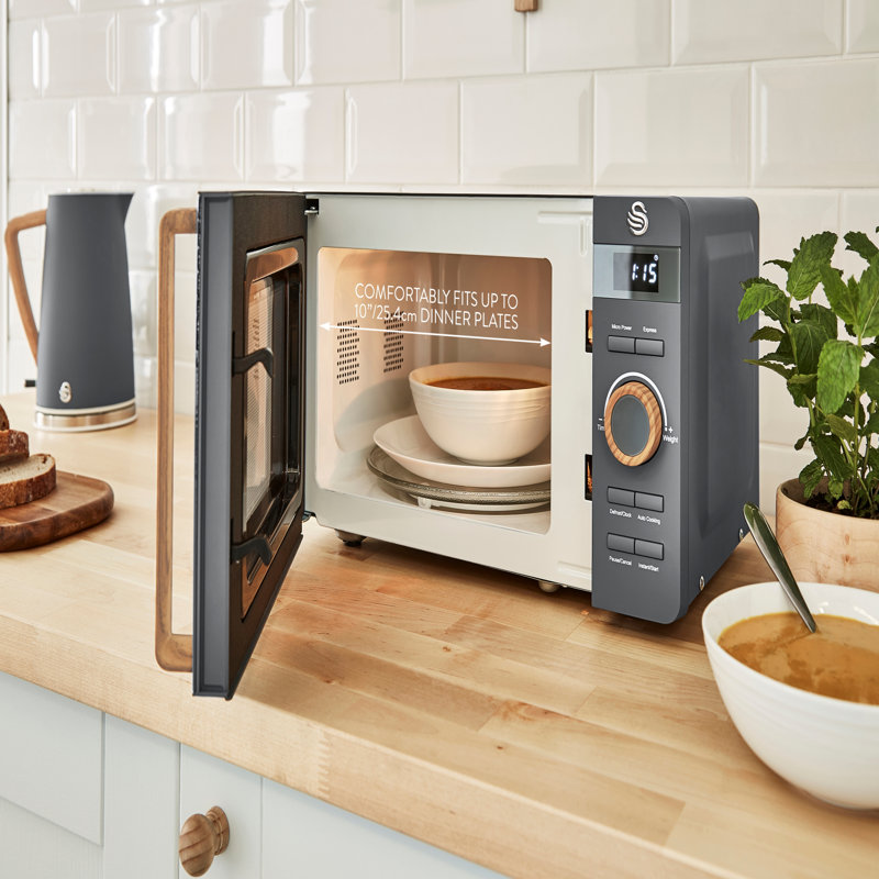 Swan 45.1cm 20m³ L 800W - Watt Countertop Microwave, Grey