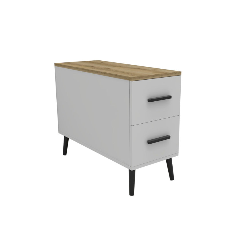 Siyan End Table, White, Delta