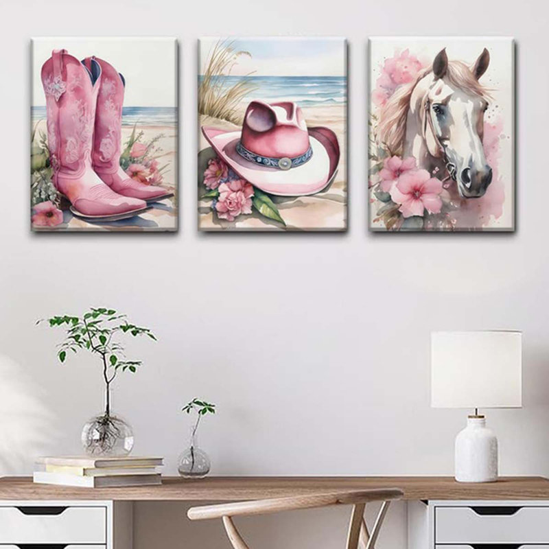 3 Piece Wrapped Canvas Print, 60 cm H x 40 cm W
