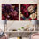 Royal Peony Garden Grace - ensemble de 2 pivoines carrées