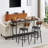 Upholstered Bar Stools with Backrest Set of 3