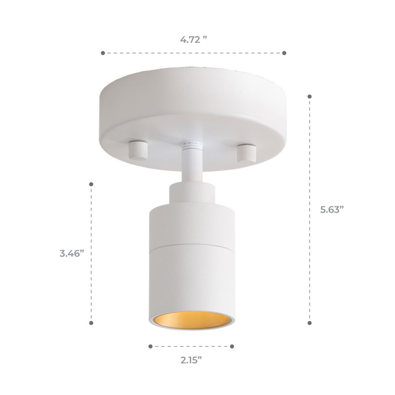  1 - Light 4.7'' Simple Cylinder LED Directional and Spotlight, Sand White