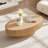 Oval Handcraft Drum Coffee Table-1921297807