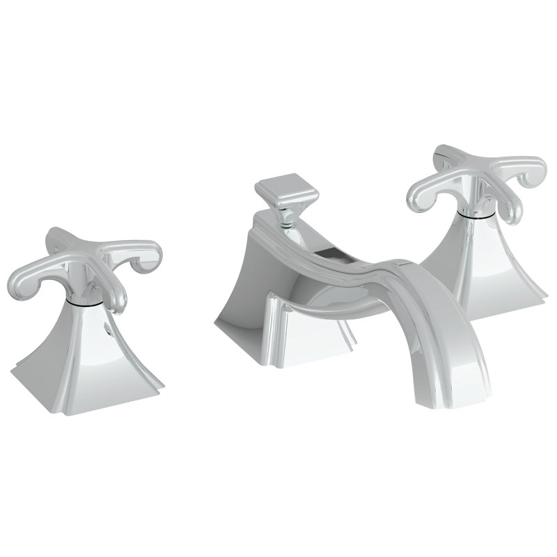 Kiara Widespread Bathroom Faucet with Drain Assembly, Polished Nickel