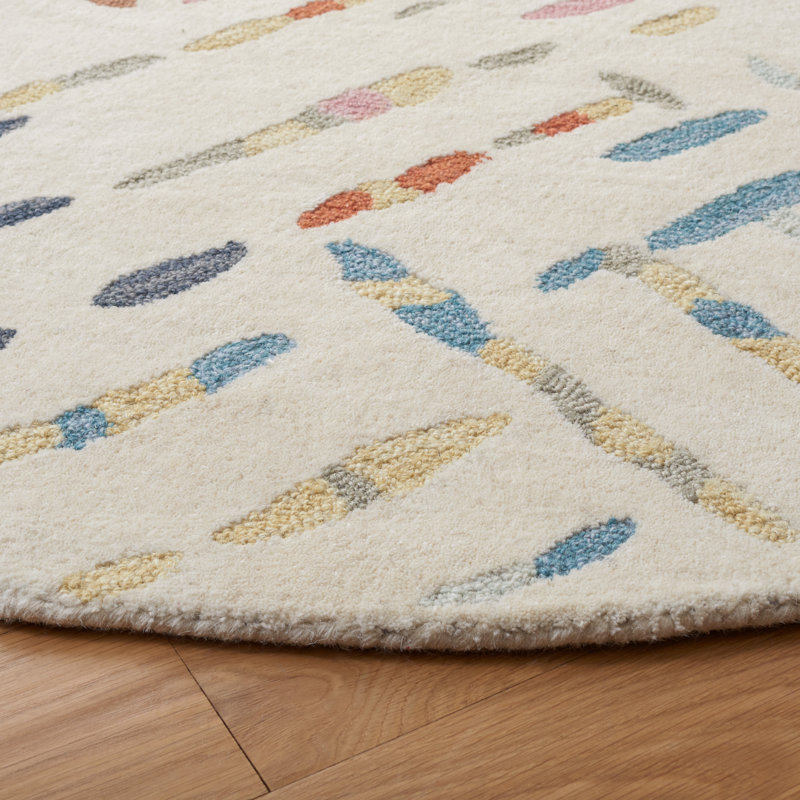 Meteo Rindelt Rug In Ivory & Multi, Round 183 cm