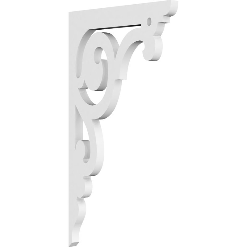 Hurley Architectural Grade PVC Bracket, 5/8"W X 8"D X 14"H, Kendall, PVC