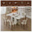 Ensemble de table à manger moderne avec rangement pour 4 à 6 personnes, y compris les chaises assorties, idéal pour les cuisines et les appartements-308109729