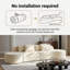 Canapé modulaire moderne désossé avec revêtement en velours côtelé et mousse haute densité-472048803