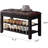 Padded Solid Wood Entryway Storage Bench-874153370