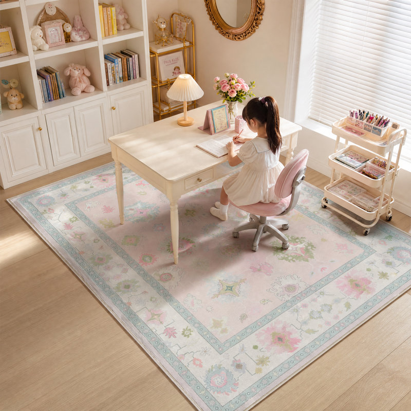 Area Rug, Rectangle 8' x 10', Pink