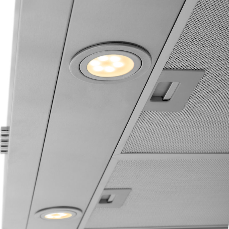 30" 600 400 CFM Ducted Under Cabinet Range Hood in Brushed 430 Stainless Steel