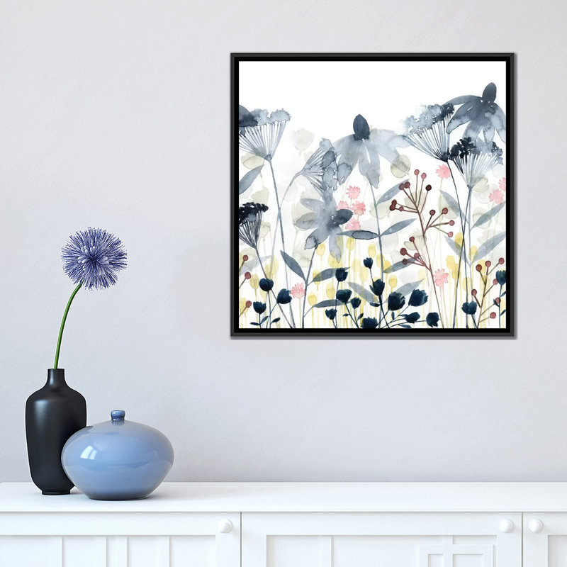 « layered jardins ii », impression sur toile, H 18 po x l 18 po x P 1,5 po, Toile avec cadre noir