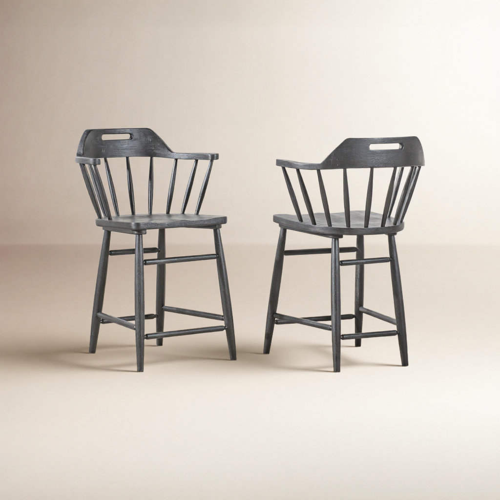 Country Living 24" Bar Stool, Black