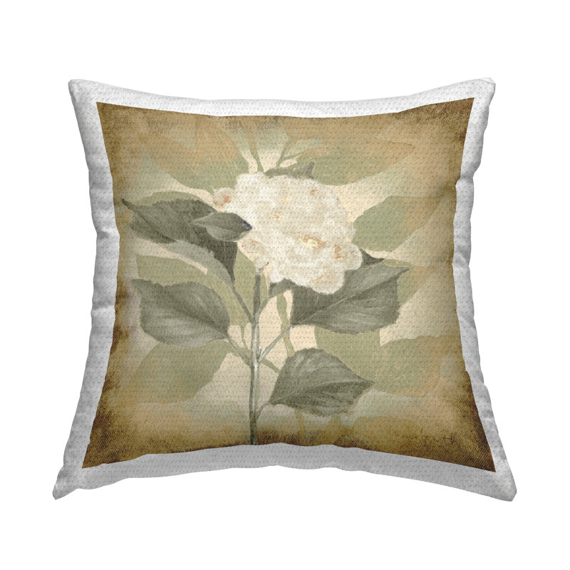 Coussin d'extérieur imprimé Aubergine Hydrangea Impression par Lanie Loreth
