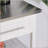 Kitchen Island With Stainless Steel Top, Open Shelves, And Drawers, Gray