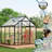 6X6 FT Greenhouse for Outdoors, Polycarbonate Flower Greenhouse with Roof Vent, Push-Pull Lockable Door, Aluminum Walk-in Greenhouses for Outside Garden Backyard, Patio, Lawn-122578045-122578047