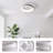 19" Matte White Bedroom Fan Light With Remote Control, Dimmable, 7 Blades, Reversible Dc Motor, With Led Light-1157444039
