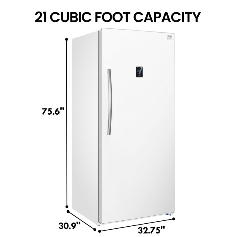 Kenmore 21 pi. Cu. Congélateur vertical sans givre avec contrôle de température réglable