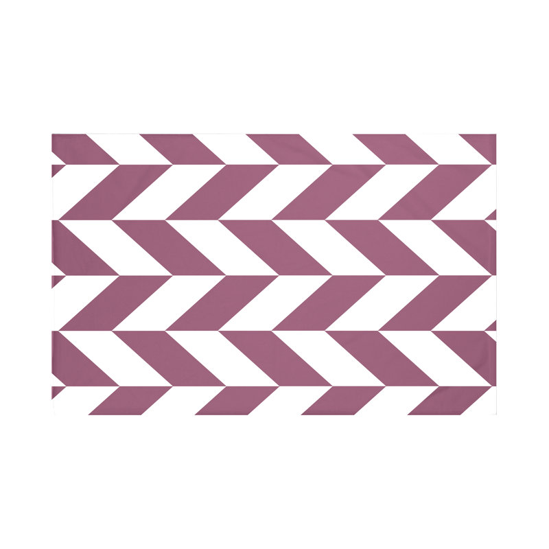 Jeté en molleton Zigzag Jag, L 60 po x l 50 po, Fleur de la passion (pourpre)