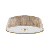 George Semi Flush in Aged Brass by Cortney Bishop