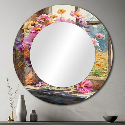 Country Garden Charm Of Assorted Bouquets I - Miroir floral pour décoration murale