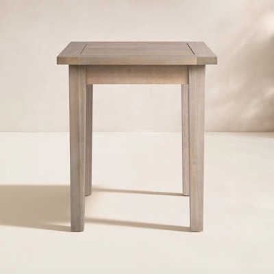 Amina 18" Acacia Patio Side Table
