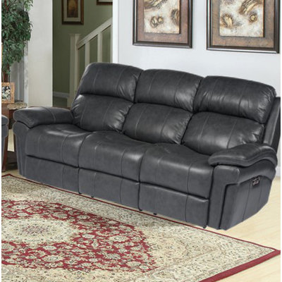 Aous Upholstered 89'' Power Reclining Sofa