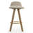 Set of 2 Asta Dark Washed Wood Bar Stool with Low Back Fabric Seat-1032050125