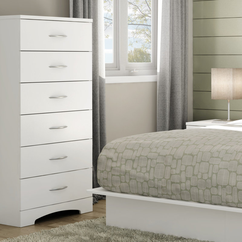 Commode pour femme 6 tiroirs l 19 po, Blanc