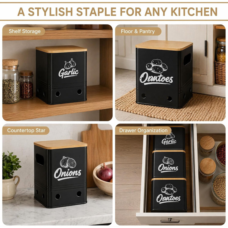 Potato Onion Garlic Storage Bins