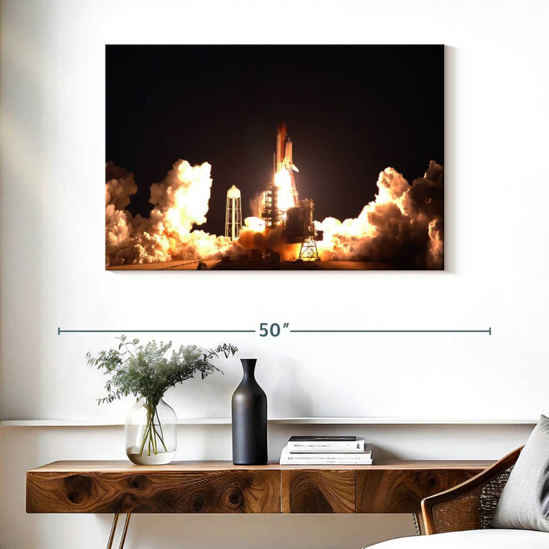 Oberle NASA Space Shuttle Launch, 26" H x 39" W