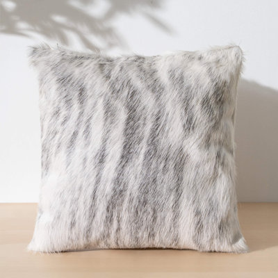 Light Brindle Cowhide Throw Pillow