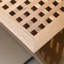 Console en bois naturel à motif de treillis triangulaire-544006639