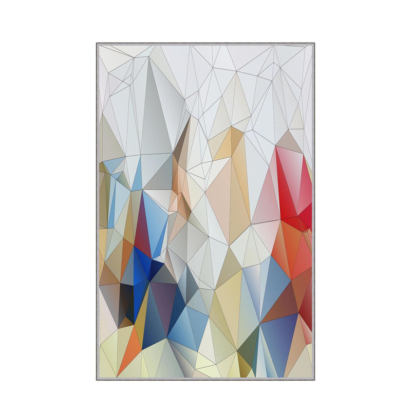 Premium Hall Carpet, 3.3 x 6.6 Feet, 100% Polyester, 0.3 in Pile Height | Antibacterial, Non-Slip Underside, Machine Washable | Elegant 3D Digital Print Design, Perfect for Entryways & Living Rooms