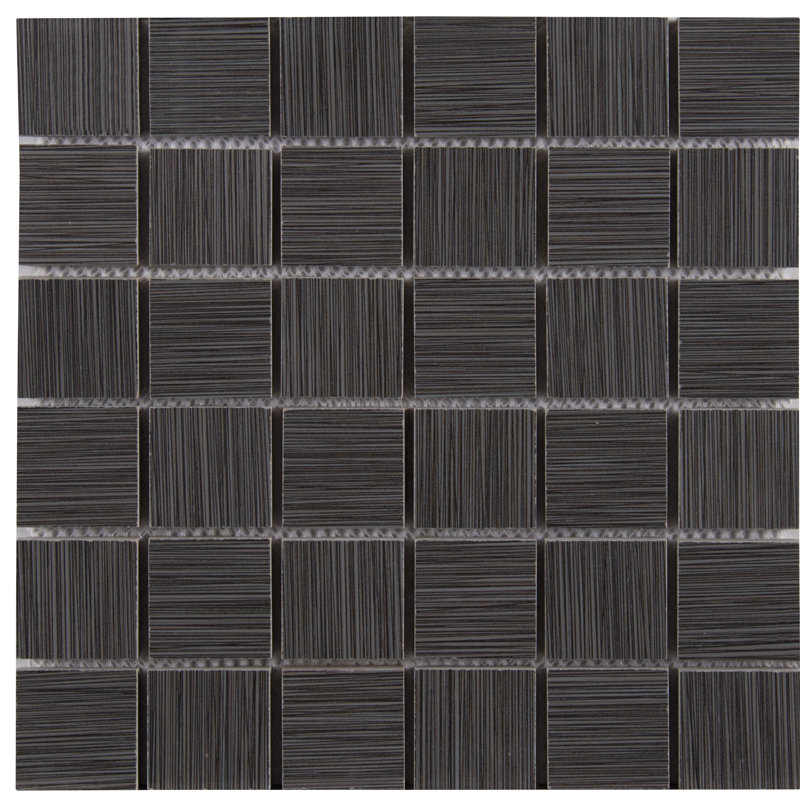 Discovery 12 in. x 12 in. Matte Porcelain Mosaic Floor and Wall Tile, Urban Charcoal