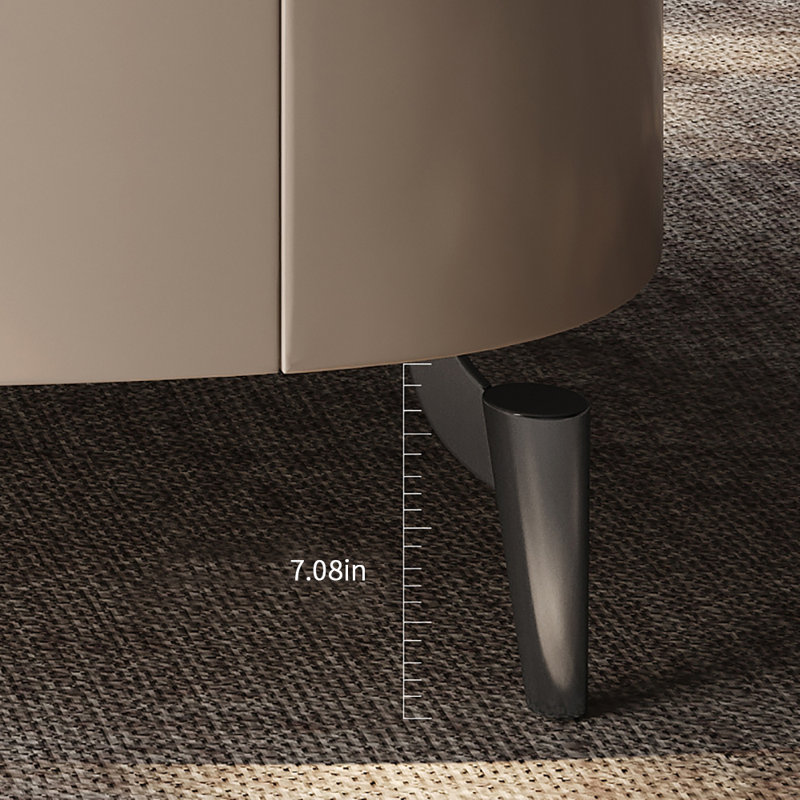 Table basse à quatre pieds avec rangement, Gris