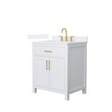 Beckett 30" Freestanding Single Bathroom Vanity with Quartz Top