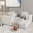 Modular Linen Sectional Sofa No Assembly, All Foam Construction, Right Facing-819108177