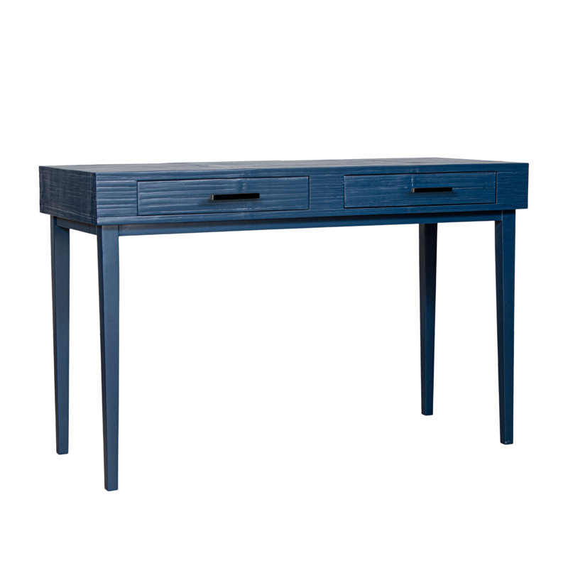 Bureau en bois massif Andros, Bleu marine