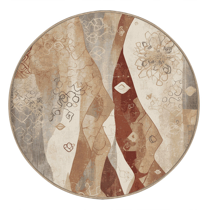 Terracotta Glow Rug, Round 5'