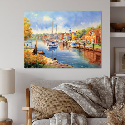 Maryland Bay Canal Scenery - impression sans cadre sur métal