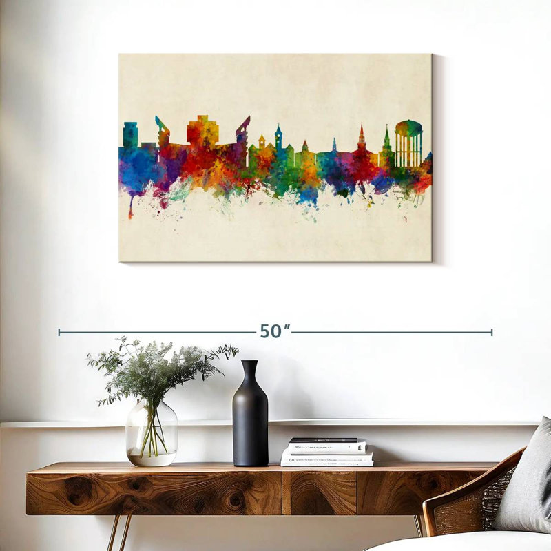 Auburn Alabama Skyline II, H 24 po x l 36 po
