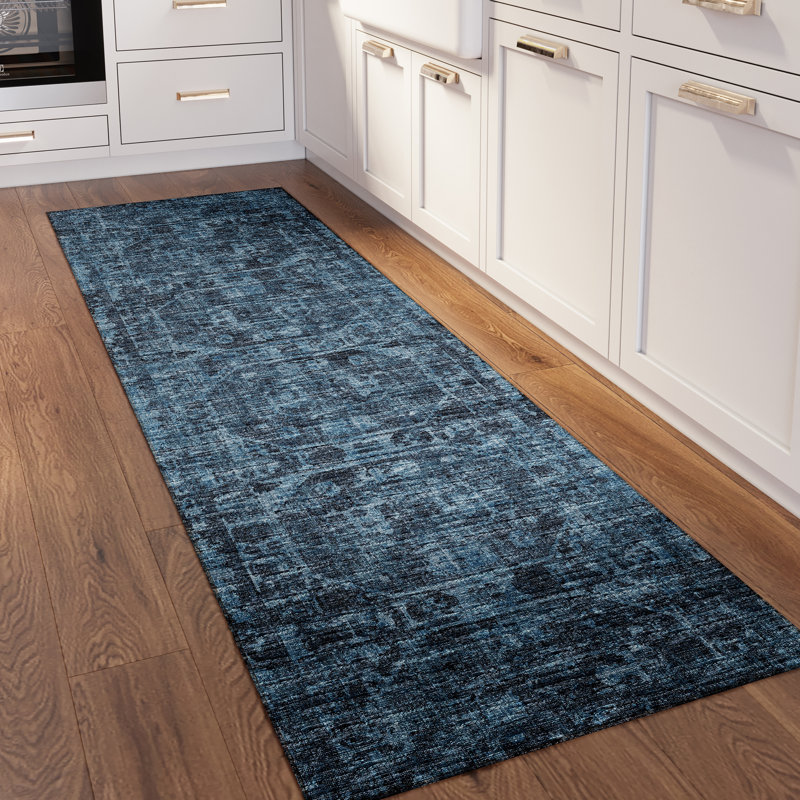 Tapis intérieur / extérieur en polyester tissé à la machine Fenwick, Rectangle 2 pi 3 po x 7 pi 6 po