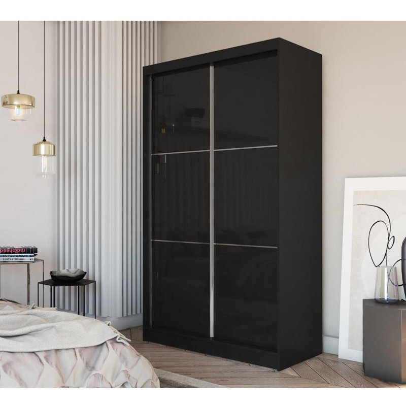 Arlynn 2 Door Sliding Wardrobe, Black