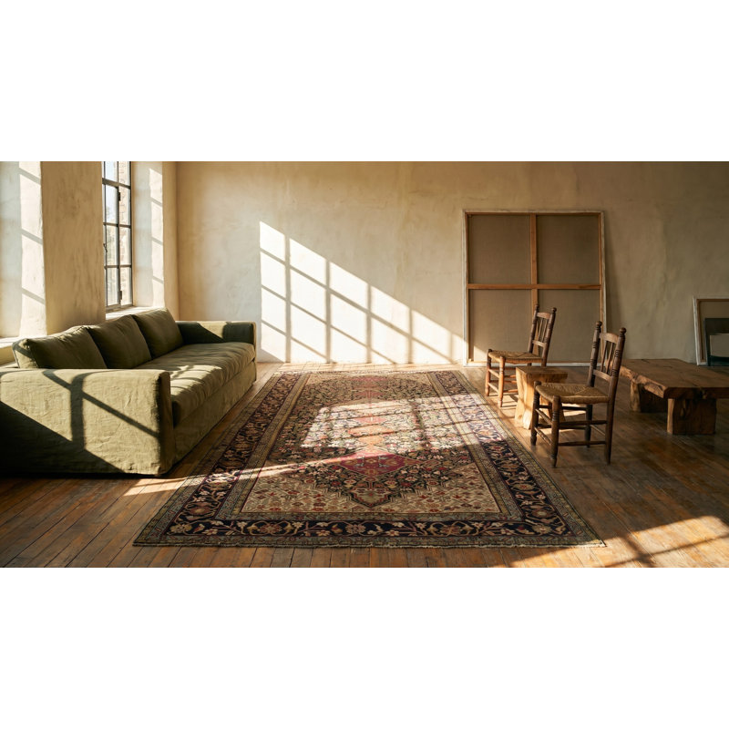Mid 19th Century Antique Caucasian Long and Narrow Wide Galley Karabagh Rug